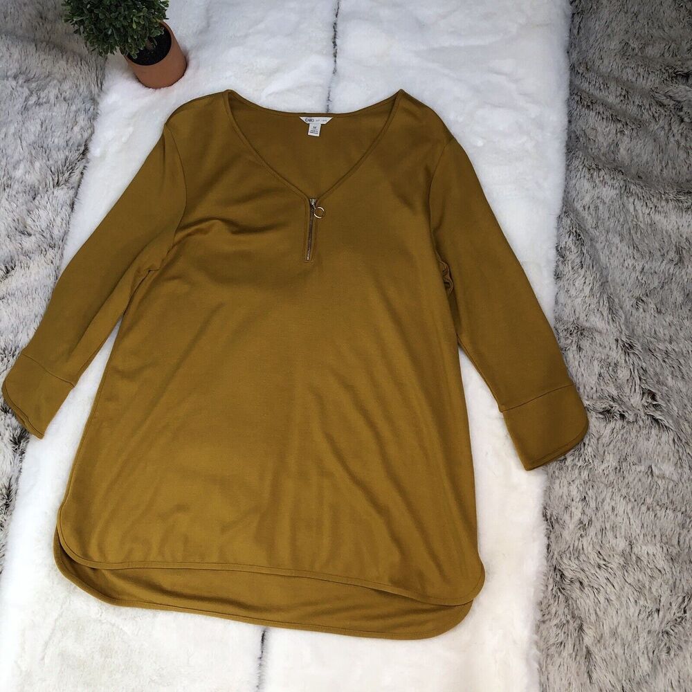 Cato Est 1946 Women’s Tunic Top Blouse Geometric Size M 3/4 Bell Sleeve … - Picture 10 of 14